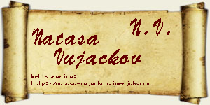 Nataša Vujackov vizit kartica